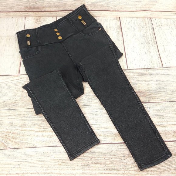 Women's Elastic Warm Legging High Waist Stretch Skinny Slim Fit Pants Black - Picture 2 of 15